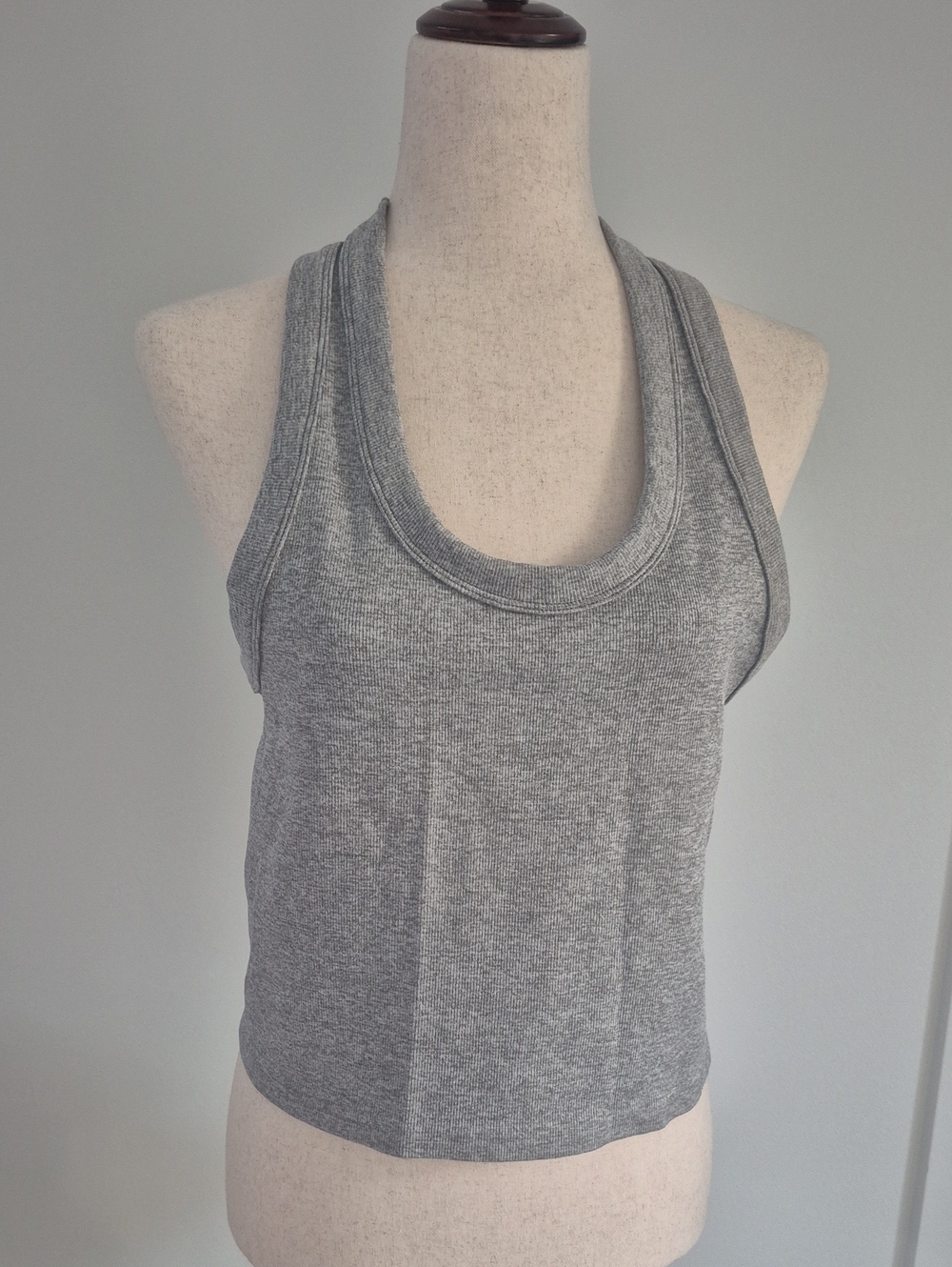 90 Degree By Reflex Grey Ribbed Racerback Tank. Size XL